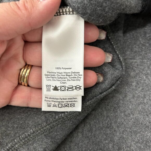 Eddie Bauer Fleece Vest Mens 2XL Gray Full Zip Pockets Outdoor Stand Collar - Picture 7 of 9